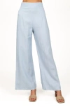 Petal And Pup Petal & Pup Devlin Wide Leg Linen Pants In Blue