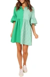 Petal And Pup Petal & Pup Didi Empire Waist Shirtdress In Green