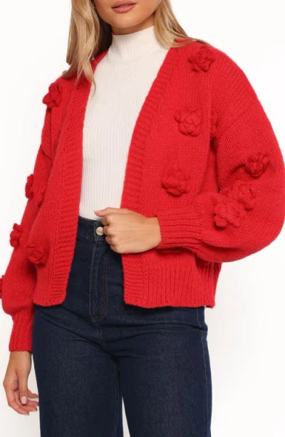 Petal And Pup Petal & Pup Doralee Rose Cardigan In Red