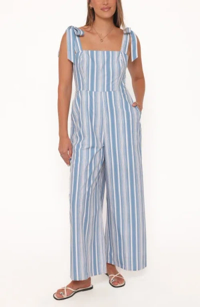 Petal And Pup Petal & Pup Ella Stripe Jumpsuit In Blue