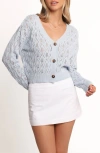 Petal And Pup Petal & Pup Ellen Openwork Cardigan In Blue