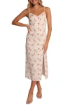 Petal And Pup Petal & Pup Elysian Floral Print Midi Dress In Neutral