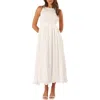 Petal And Pup Petal & Pup Ema Shirred Maxi A-line Dress In White