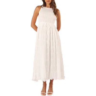 Petal And Pup Petal & Pup Ema Shirred Maxi A-line Dress In White
