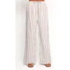 Petal And Pup Petal & Pup Ember Stripe Drawstring Cotton Pants In White