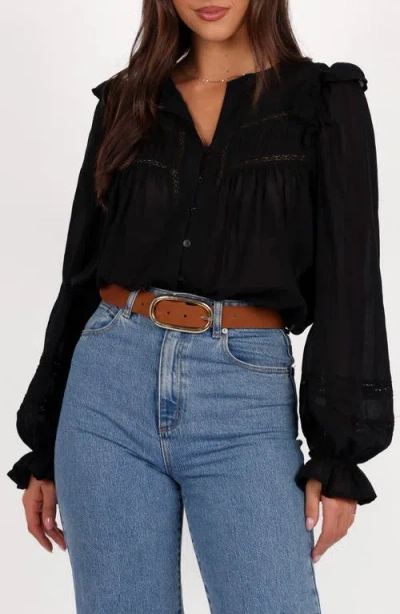 Petal And Pup Petal & Pup Emelia Ruffle Top In Black