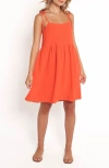 Petal And Pup Petal & Pup Emerson Tie Strap Minidress In Orange
