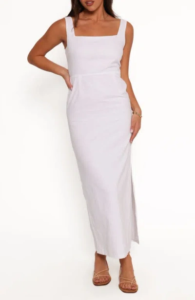 Petal And Pup Petal & Pup Emery Sleeveless Cotton & Linen Maxi Dress In White
