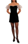 Petal And Pup Petal & Pup Ennette Off The Shoulder Velvet Minidress In Brown