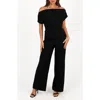 Petal And Pup Petal & Pup Erina Off The Shoulder Jumpsuit In Black