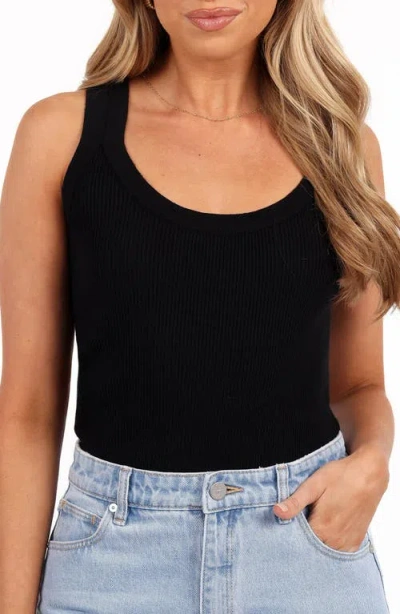 Petal And Pup Petal & Pup Esme Rib Tank In Black