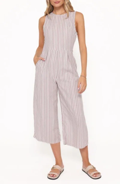 Petal And Pup Petal & Pup Ester Sleeveless Crop Cotton Jumpsuit In Multi