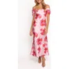 Petal And Pup Petal & Pup Esther Floral Midi Dress In Pink
