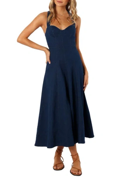Petal And Pup Petal & Pup Everly Crossback Midi Dress In Blue
