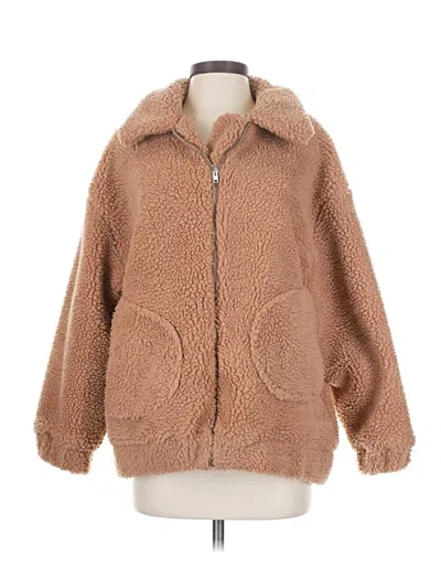 Pre-owned Petal And Pup Faux Fur Jacket In Brown