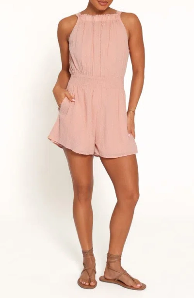 Petal And Pup Petal & Pup Felicity Clip Dot Romper In Pink