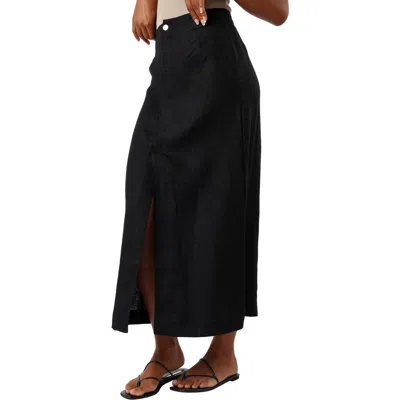 Petal And Pup Petal & Pup Finley Linen Maxi Skirt In Black