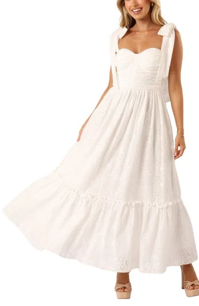 Petal And Pup Petal & Pup Fiora Eyelet Embroidery Maxi Dress In White
