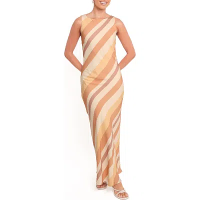 Petal And Pup Petal & Pup Flavia Stripe Maxi Slipdress In Multi