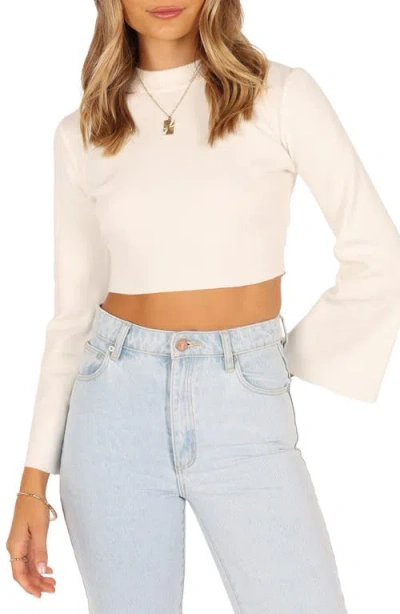 Petal And Pup Petal & Pup Fletcher Rib Crop Sweater In White