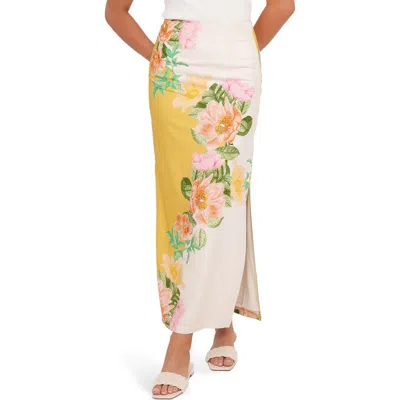 Petal And Pup Petal & Pup Floral Print Maxi Skirt In White