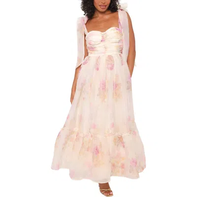 Petal And Pup Floret Midi Dress In Pink
