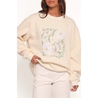 Petal And Pup Petal & Pup Flower Garden Graphic Sweatshirt In White