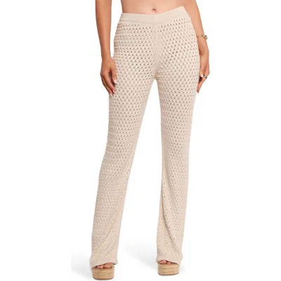 Petal And Pup Petal & Pup Fonte Open Knit Straight Leg Pants In Neutral