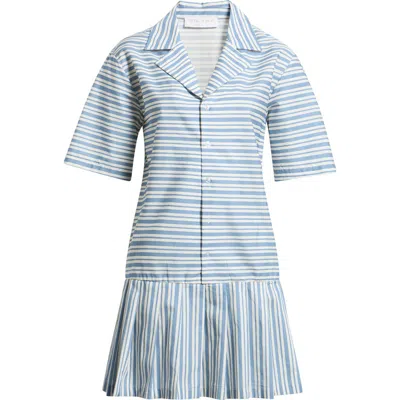 Petal And Pup Petal & Pup Fraser Stripe Drop Waist Minidress In Blue