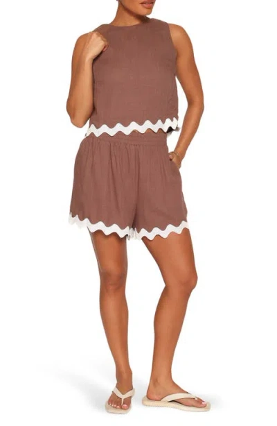 Petal And Pup Petal & Pup Gale 2-piece Tank & Shorts Set In Brown