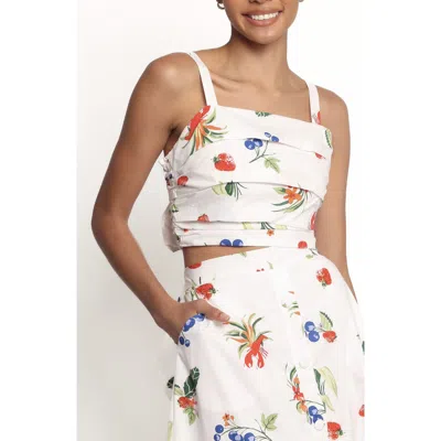 Petal And Pup Petal & Pup Geneva Fruit Print Bow Accent Cotton Camisole In White