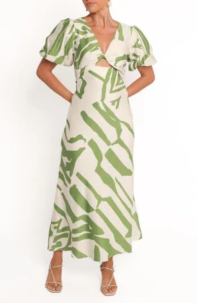 Petal And Pup Petal & Pup Ginevra A-line Maxi Dress In Green