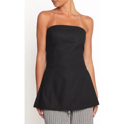 Petal And Pup Petal & Pup Giovana Longline Strapless Cotton & Linen Top In Multi