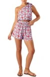 Petal And Pup Petal & Pup Gretel One-shoulder Crop Top & Shorts Set In Multi