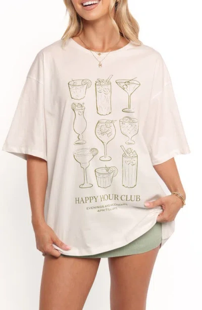 Petal And Pup Petal & Pup Happy Hour Graphic T-shirt In White