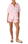 Petal And Pup Petal & Pup Harvey Cotton Button-up Shirt & Shorts Set In Multi