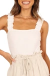 Petal And Pup Petal & Pup Heidi Ruffle Strap Tank Bodysuit In White