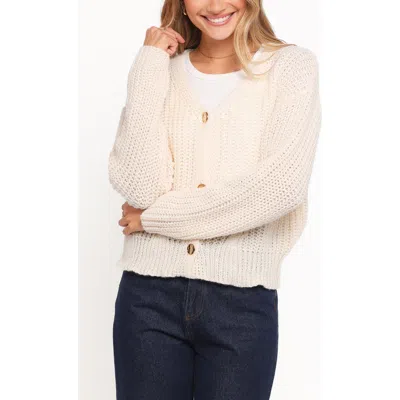Petal And Pup Petal & Pup Henderson Chunky Knit Cardigan In Neutral