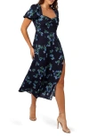 Petal And Pup Petal & Pup Hendrix Floral Print Midi Dress In Blue