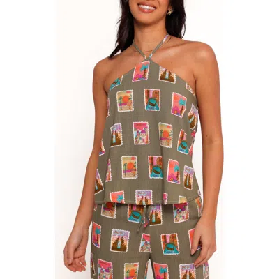 Petal And Pup Petal & Pup Henri Print Halter Top In Gray