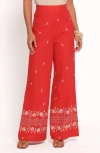Petal And Pup Petal & Pup Ilara Floral Print Linen Blend Wide Leg Pants In Multi