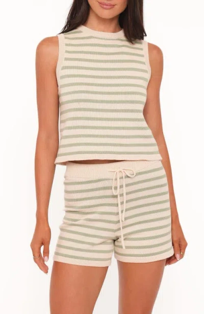 Petal And Pup Petal & Pup Ilona Stripe Knit Tank & Shorts Set In Multi
