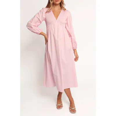 Petal And Pup Petal & Pup Ilyana Long Sleeve Midi Dress In Pink
