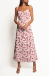 Petal And Pup Petal & Pup Imelda Tie Strap Midi Dress In Pink