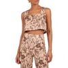 Petal And Pup Petal & Pup Irina Cotton & Linen Crop Tank In Brown