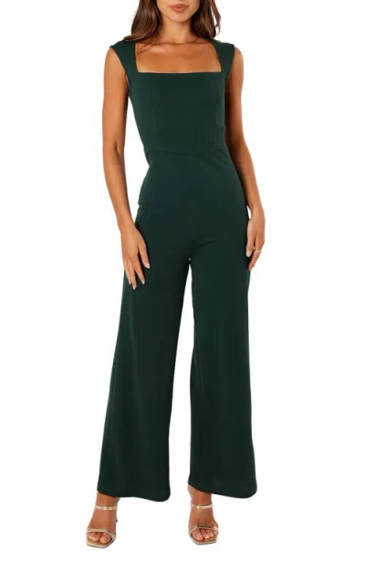 Petal And Pup Petal & Pup Iris Square Neck Jumpsuit In Green