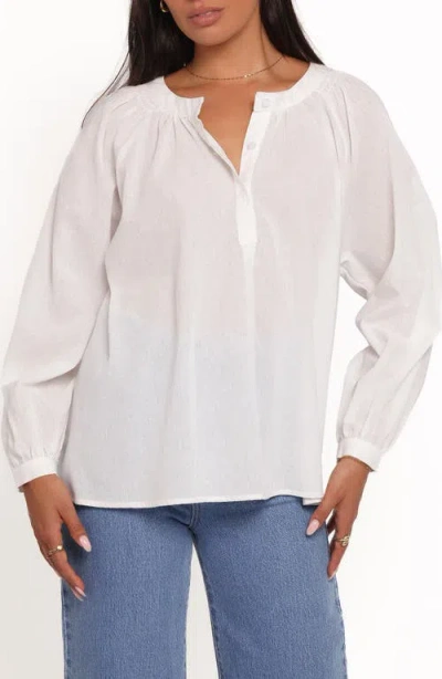 Petal And Pup Petal & Pup Irisa Woven Cotton Shirt In White