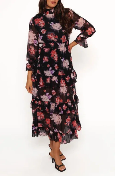 PETAL AND PUP PETAL & PUP ISADORA FLORAL PRINT RUFFLE LONG SLEEVE MAXI DRESS