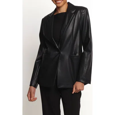 Petal And Pup Petal & Pup Jamie Faux Leather Blazer In Black
