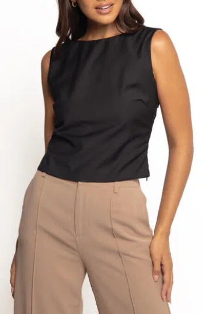 Petal And Pup Petal & Pup Janaina Open Back Woven Tank In Black